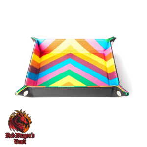Fold Up Dice Tray Rainbow Chevron